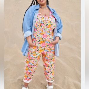 Lucy and Yak Spring Flower Dungarees